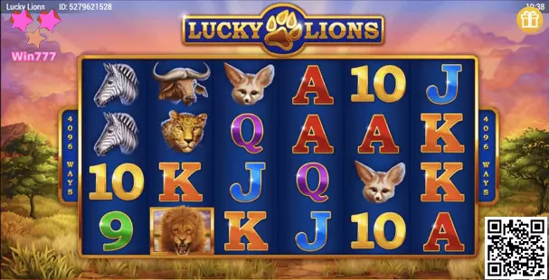 Interface do Jogo 3 Lucky Lion Win777